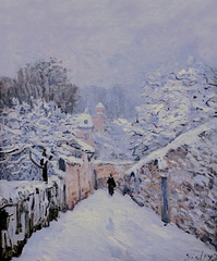 IMG 6524 Alfred Sisley  1839-1899. Paris.  La neige à Louveciennes.     Snow in Louveciennes. Paris Orsay