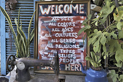 A Welcome Sign – Fattouche Restaurant, Sderot Ben Gurion, German Colony, Haifa, Israel