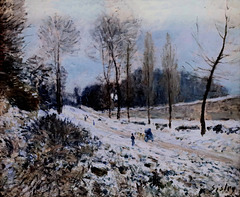 IMG 6527 Alfred Sisley  1839-1899. Paris  La côte du Coeur Volant, à Marly sous la neige. The Côte du Coeur Volant, in Marly under the snow.   1878.    Paris Orsay