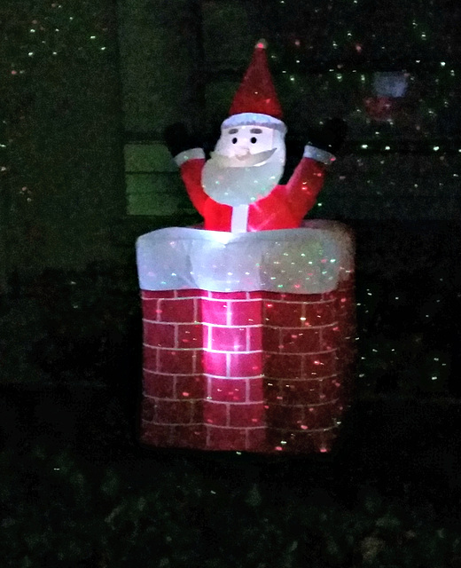 Santa in the chimney