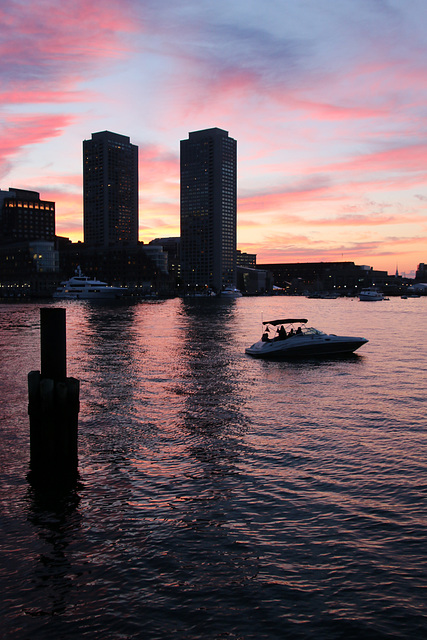 Sunset on Boston Harbor