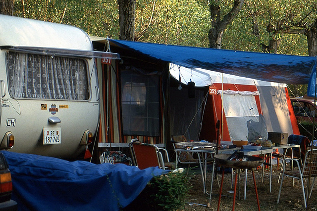 Auf dem Eurocamping in Pacengo am Gardasee 1991