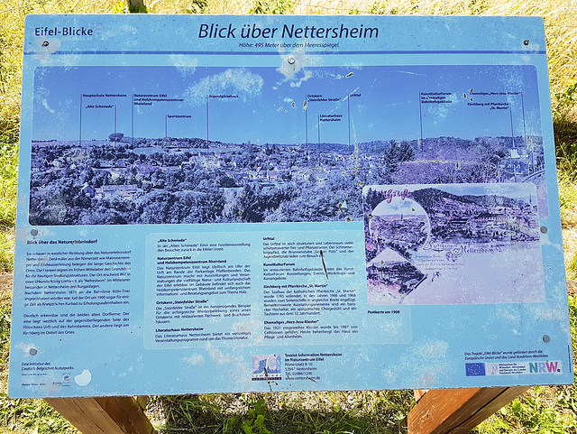 Löwenzahn-Erlebnispfad - Aussicht auf Nettersheim