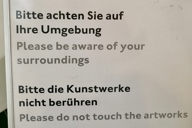 Hamburg 2019 – Kunsthalle – Please be aware of your surroundings