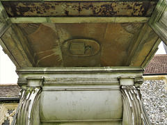 cobham church , surrey (5)looking up into the canopy of c19 tomb of harvey combe +1818
