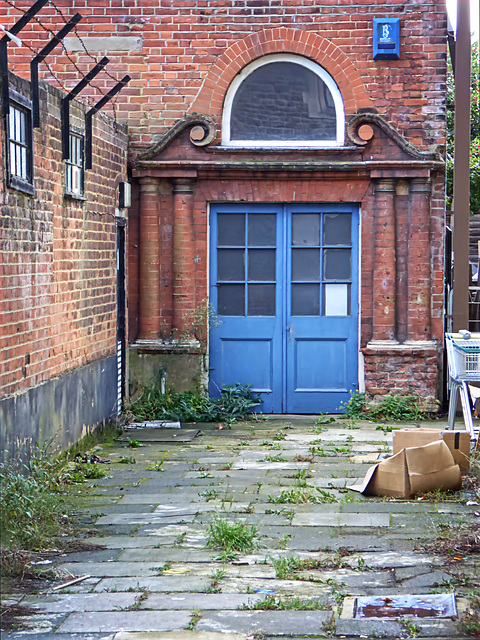 A decorative Victorian brickwork entrance
