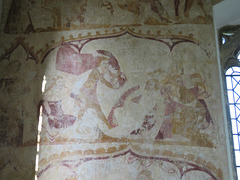 castor church, hunts (10)c14 wall painting st catherine