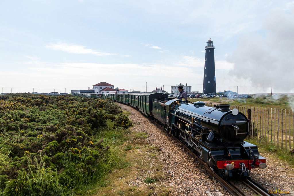 Romney, Hythe & Dymchurch Railway (RH&DR) in front of the High Light Tower (4*PiP)