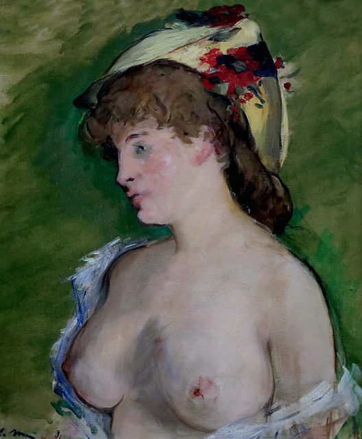 IMG 7066 Edouard Manet 1832-1883. Paris.  La Blonde aux seins nus. The topless blonde.   vers 1878.   Paris Orsay.