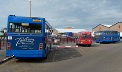 Coaches at St. Helier Ferry Terminal - 5 Aug 2019 (P1030654)