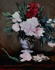 IMG 7070 Edouard Manet 1832-1883. Paris.  Vase de pivoines sur piédouche. Vase of peonies  1864.     Paris Orsay.