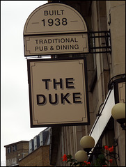 The Duke pub sign