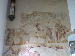 castor church, hunts (12)c14 wall painting st catherine