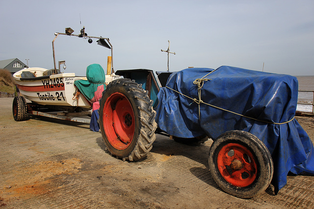 Mundesley tractor and boat