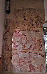 castor church, hunts (13) c14 wall painting st catherine
