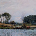 IMG 7087 Alfred Sisley. 1839-1899. Paris.   Bateaux à l'écluse de Bougival.    Boats at Bougival lock  1873.   Paris Orsay.
