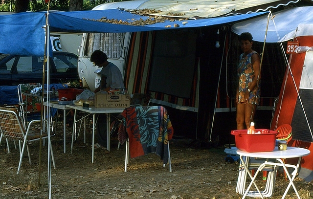 Auf dem Eurocamping in Pacengo am Gardasee 1991