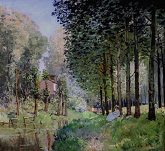 IMG 7091 Alfred Sisley. 1839-1899. Paris.   Le repos au bord du ruisseau, lisière de bois. Rest by the stream, on the edge of the wood  1878.     Paris Orsay.