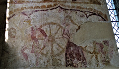 castor church, hunts (14) c14 wall painting st catherine