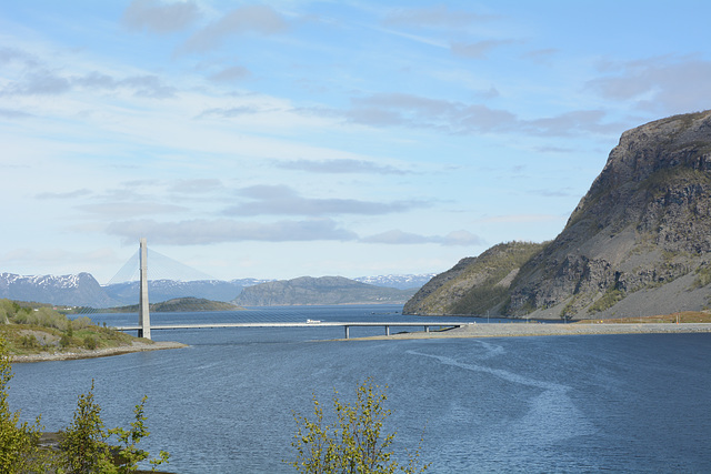 Norway, Alta, Kåfjord Bridge