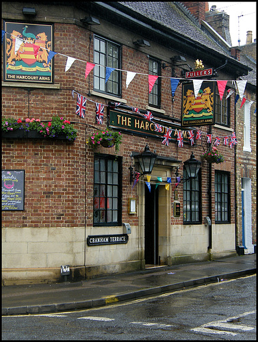 flags out at the Harcourt Arms