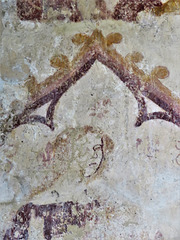 castor church, hunts (15) c14 wall painting st catherine