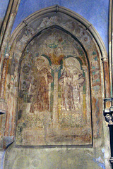Wandmalerei (1240) in der Taufkapelle....