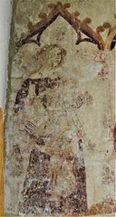 castor church, hunts (16) c14 wall painting st catherine