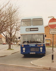 Cambus Limited 743 (VEX 300X) in Mildenhall - 10 Mar 1990 (113-2)