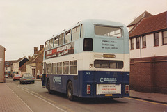 Cambus Limited 743 (VEX 300X) in Mildenhall - 10 Mar 1990 (113-3)
