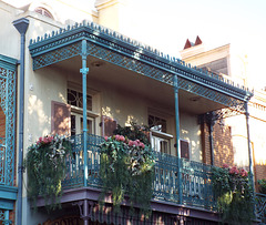 Detail of a Building in New Orleans Square in Disneyland, June 2016