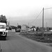 convoy in village