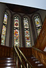 Londonderry, Stained-glass Windows and Carved Staircase in the Guildhall