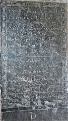 castor church, hunts (18) c19 slate tombstone of priscilla redfern +1804 signed pollard quorndon leics