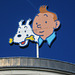 Tintin & Snowy look out over Brussels...