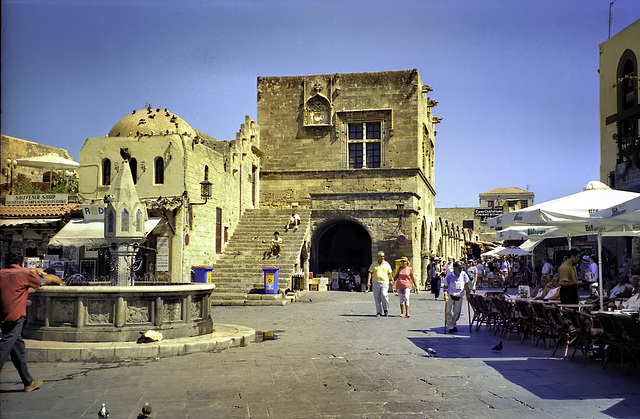 Rhodes Old Town a town square 1994