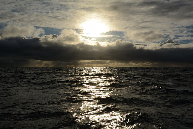 Midnight Sun above Barents Sea