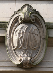 Crest on the former headquarters of Ribble Motor Services in Preston - 25 May 2019 (P1020176)