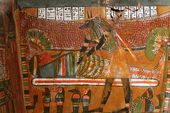 Osiris caring for the Pharoh
