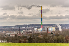 Blick zum Heizkraftwerk Chemnitz-Nord