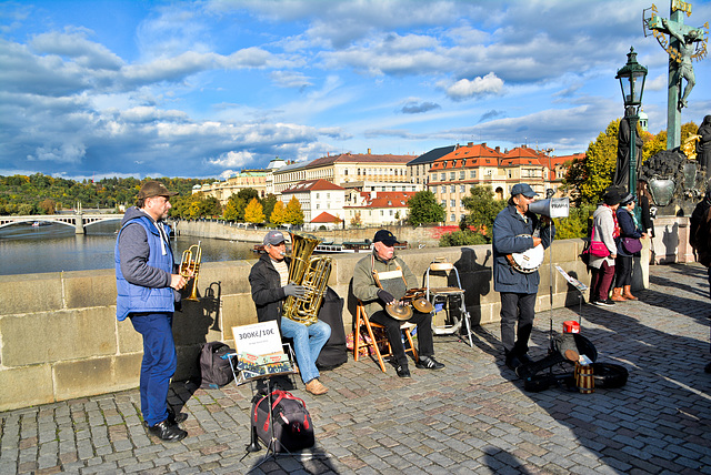 Prag-      Musikanten auf der Karlsbrücke