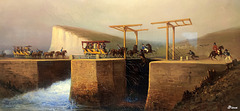 Peinture représentant le port du Tréport