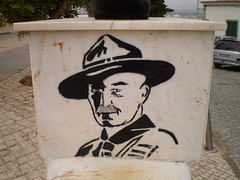 Stencil: Baden Powell.