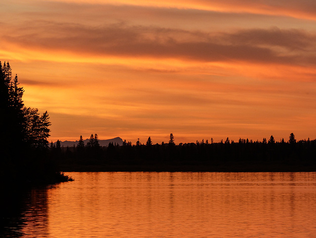 Flooded with sunset colour