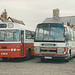 Simonds Coaches RBJ 46R and XVA 545T at Botesdale – 18 Jul 1994 (232-9A)