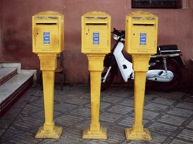 Postboxes, Marrakech, Marokko