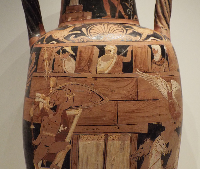 Detail of a Neck Amphora with a Scene from the Seven Against Thebes in the Getty Villa, June 2016