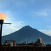 Evening over Antigua de Guatemala and Volcano of Agua