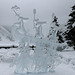 Ice carving at Lake Louise