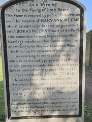godmanchester church, hunts  c19 gravestone of murdered mary ann weems +1819 (7)